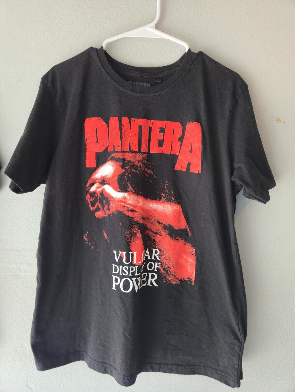 Pantera Vulgar Display of Power Black Graphic T-Shirt MENS Size LARGE